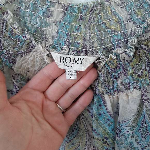 ROMY BOHO WOMENS TOP SIZE XL - Picture 5 of 5
